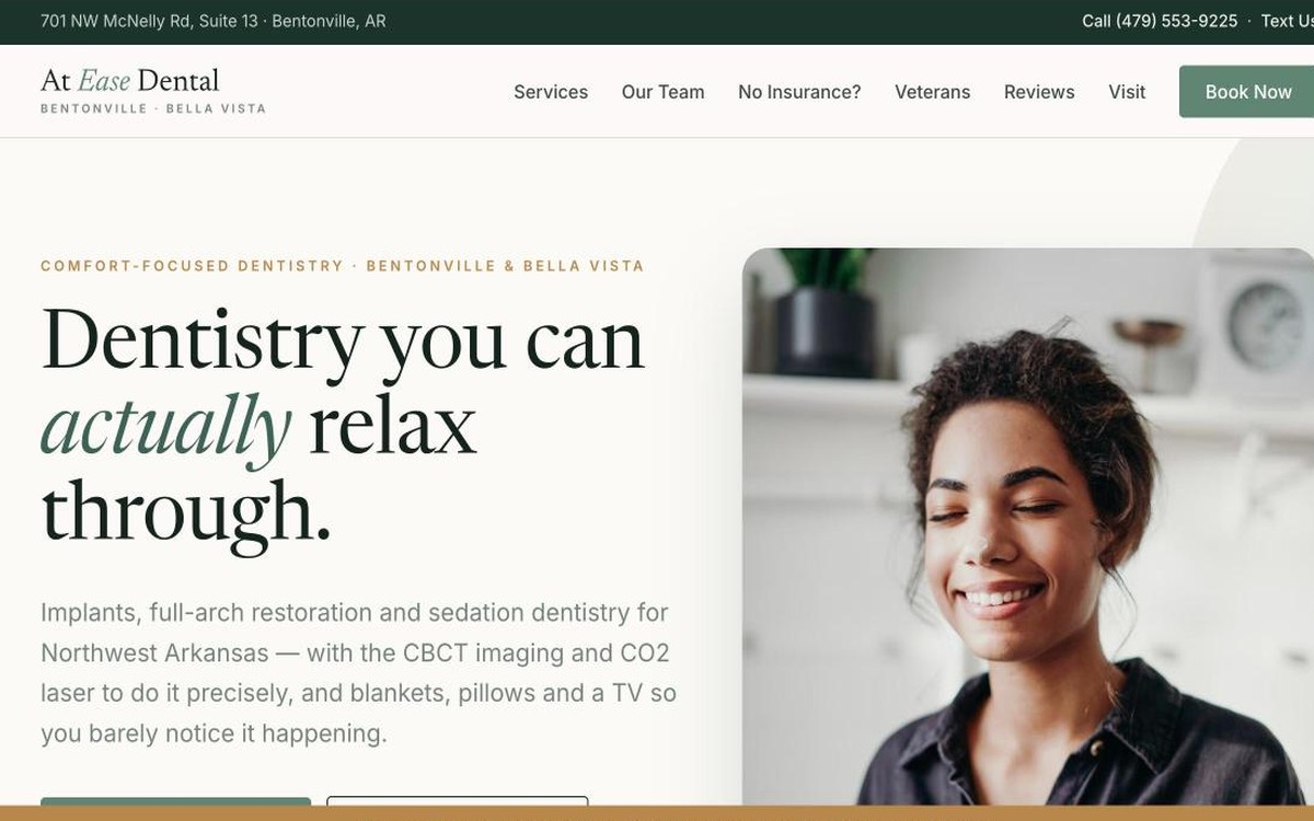 At Ease Dental concept site