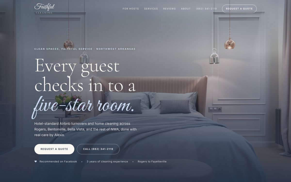 Faithful Cleaning website