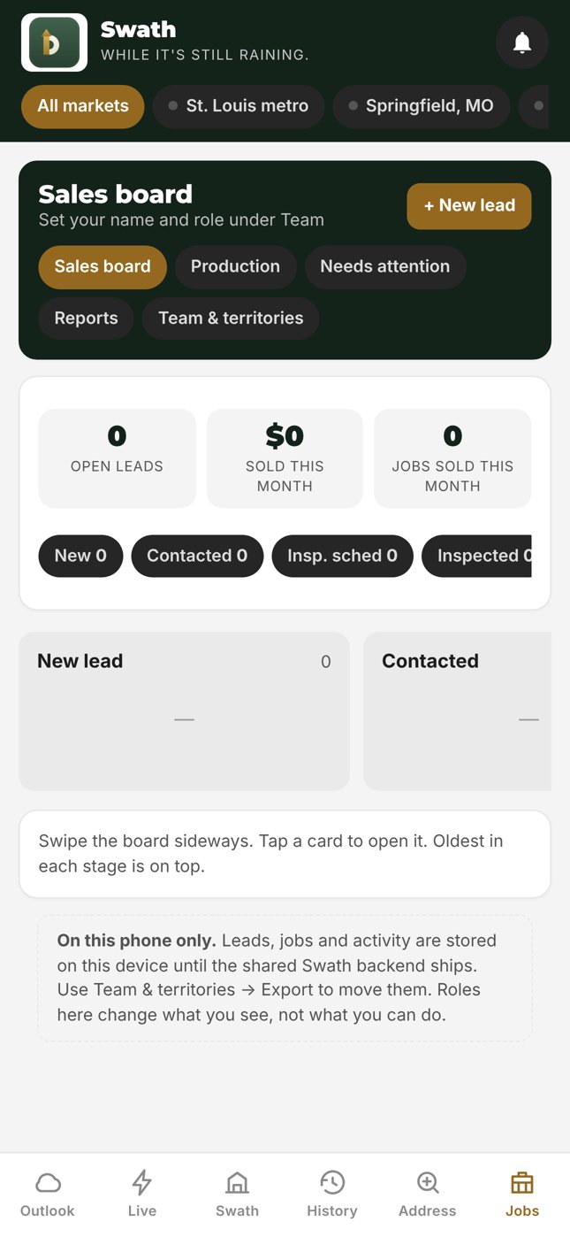 Sales board