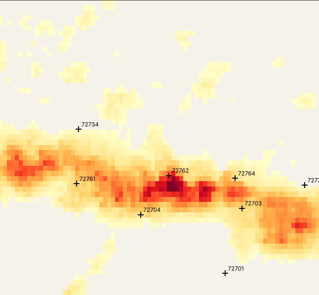 Hail swath map, Northwest Arkansas, May 18 2025