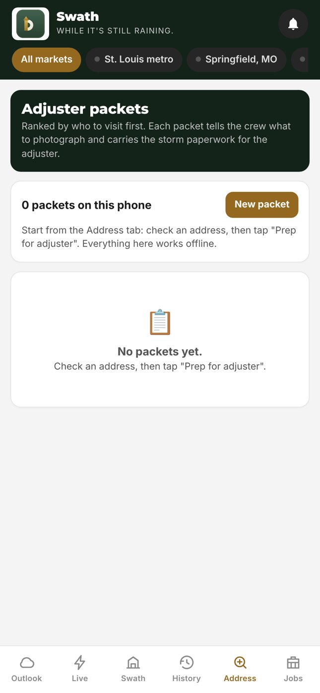 Adjuster packet